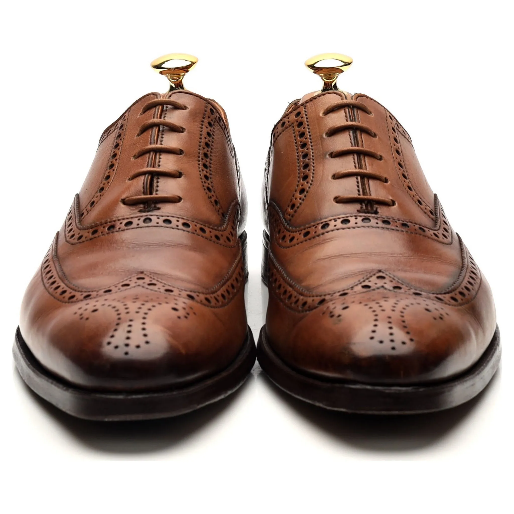 'Fairford' Tan Brown Leather Oxford Brogues UK 6.5 E