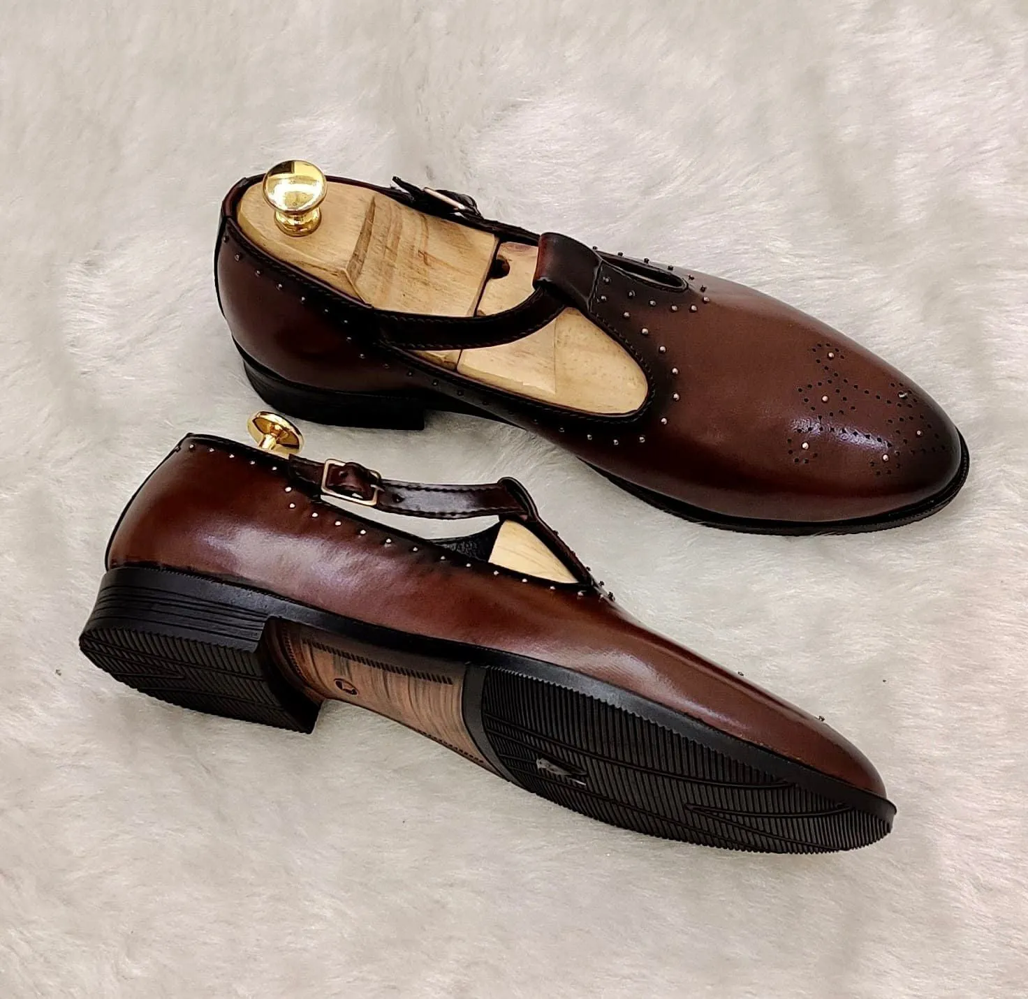 Fashion Suede Peshawari Shoes For Party Wear And Casual Wear-JonasParamount