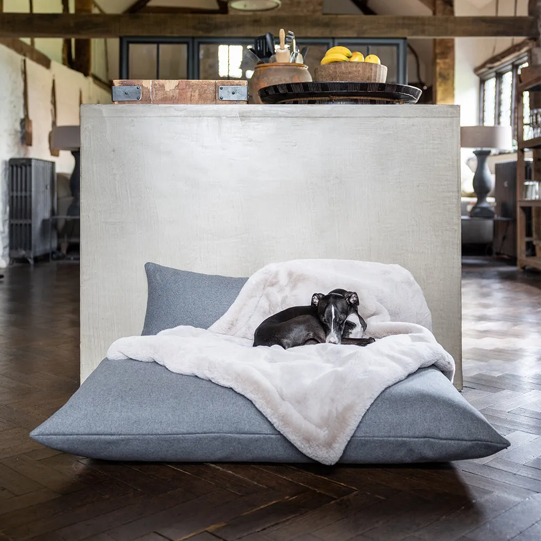 Faux-Fur Dog Blanket in Silver Mink