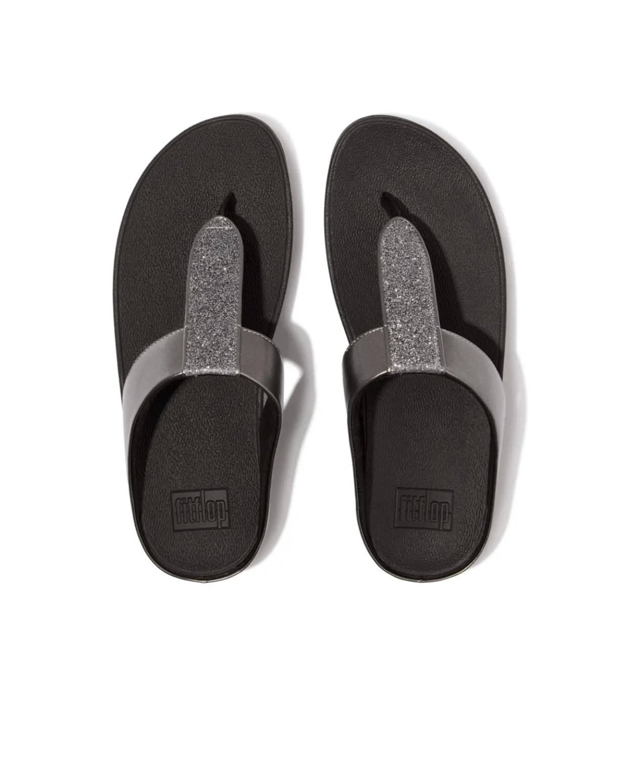 Fitflop Fino Glitterdust Metallic Toe Post Pewter