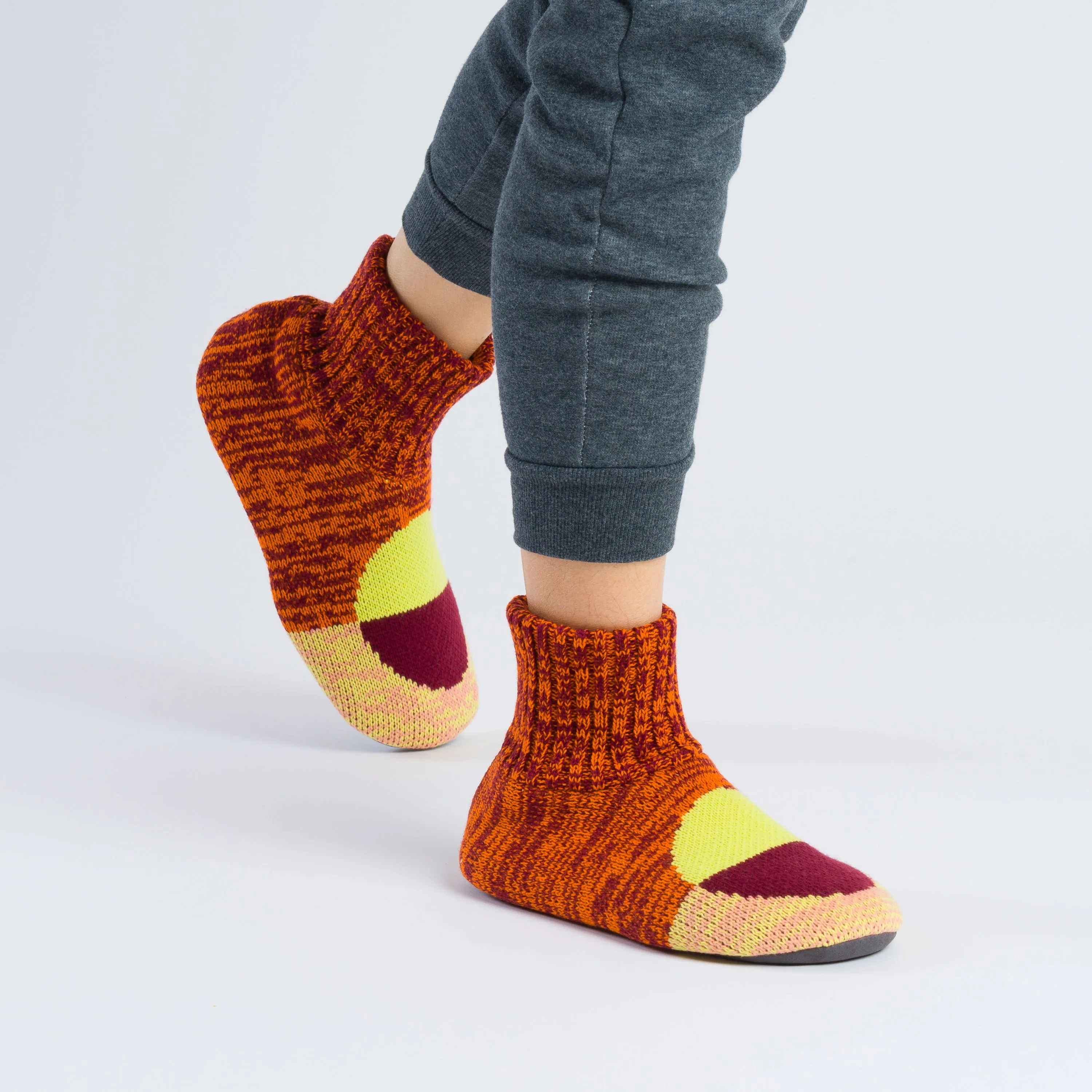 Flip Dot Knit Sock Slippers