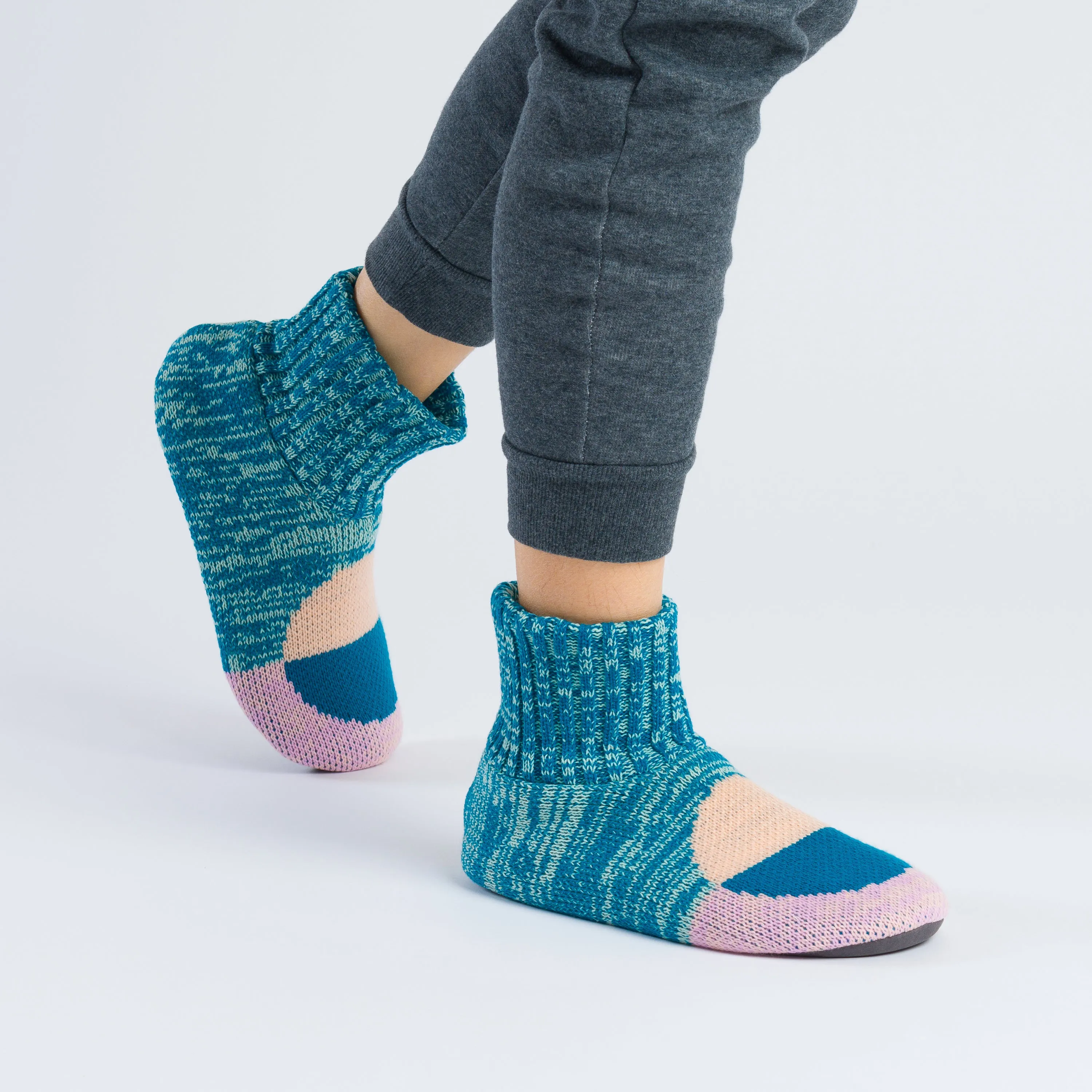 Flip Dot Knit Sock Slippers