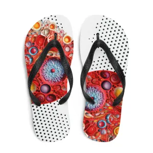 Flip-Flops Breathing in Red