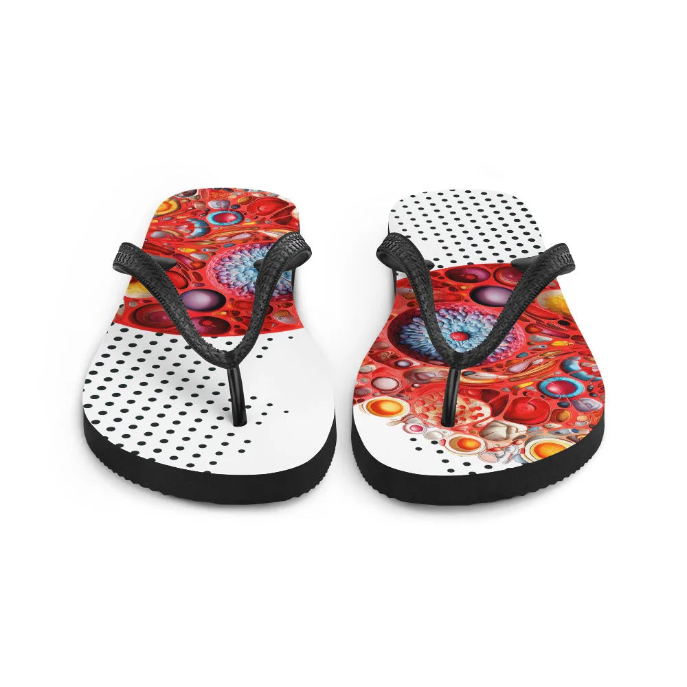 Flip-Flops Breathing in Red