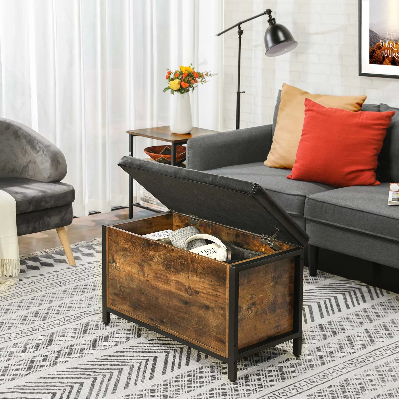 Flip Top Storage Ottoman