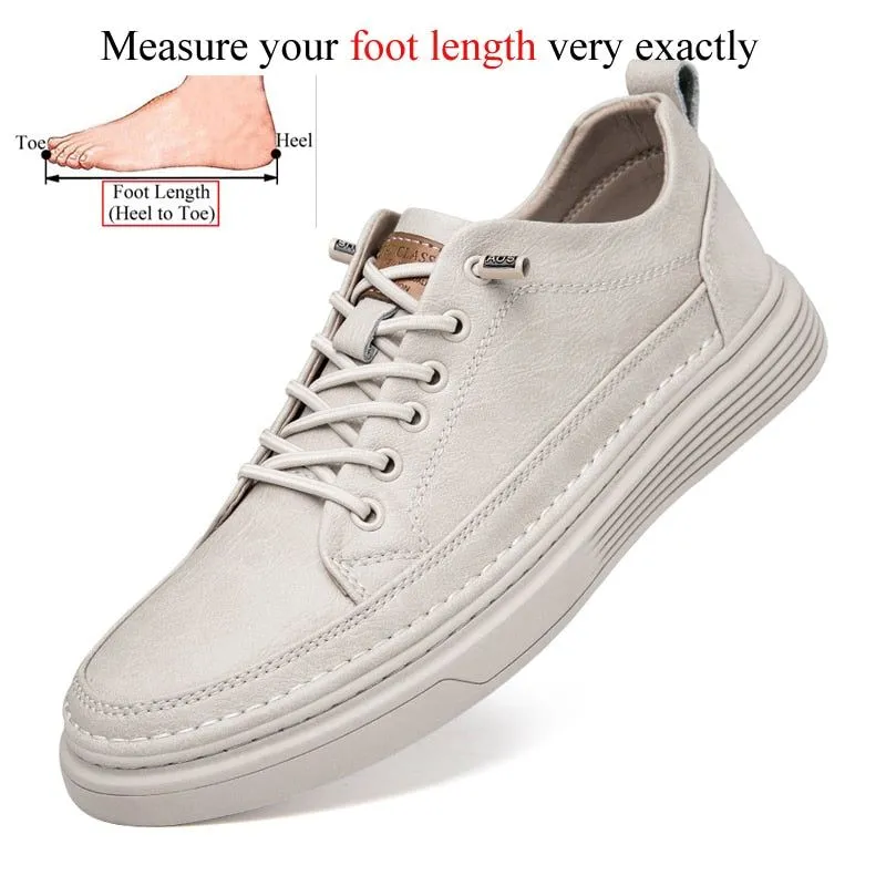 FM1244 Men's Leather Casual Flat Shoes - Classic Sneaker