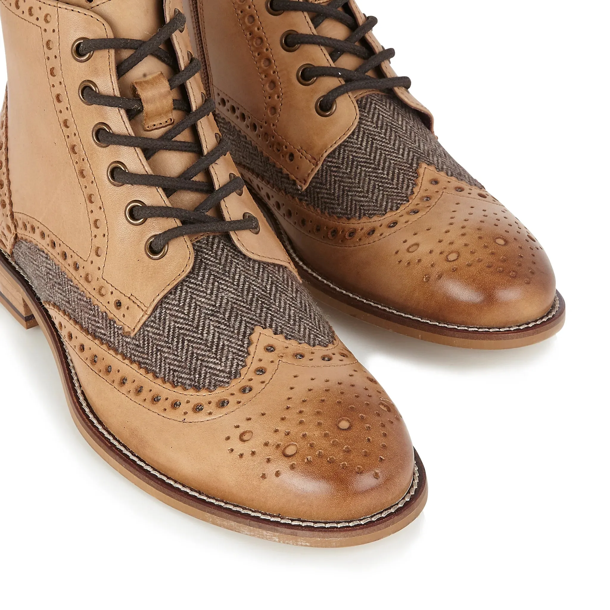 Gatsby Boot Tan / Tweed