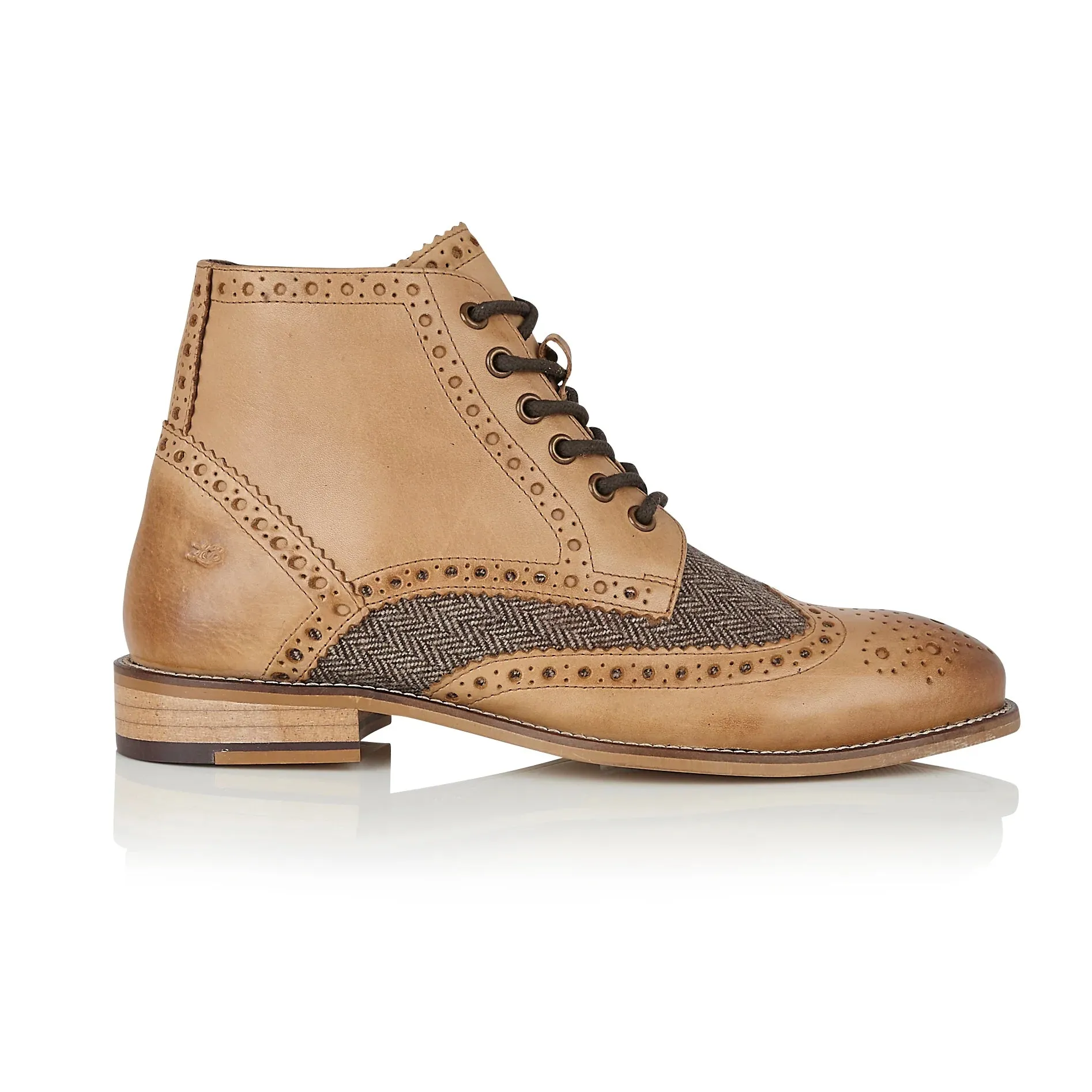 Gatsby Boot Tan / Tweed