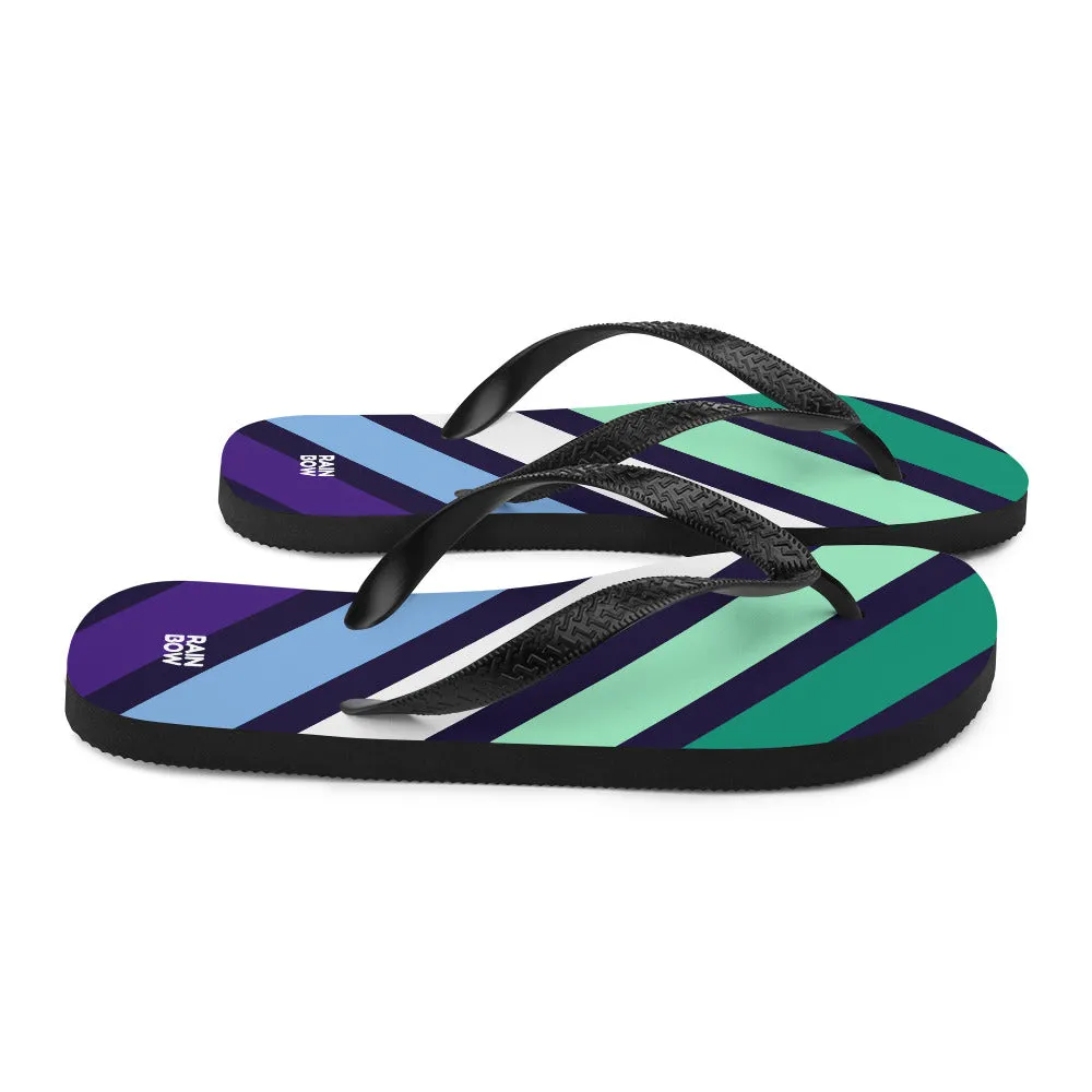 Gay Men's Diagonal Stripes Flip-Flops