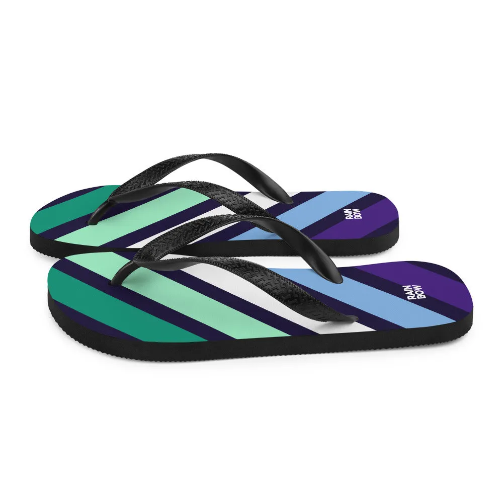 Gay Men's Diagonal Stripes Flip-Flops