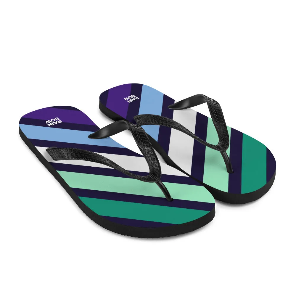 Gay Men's Diagonal Stripes Flip-Flops