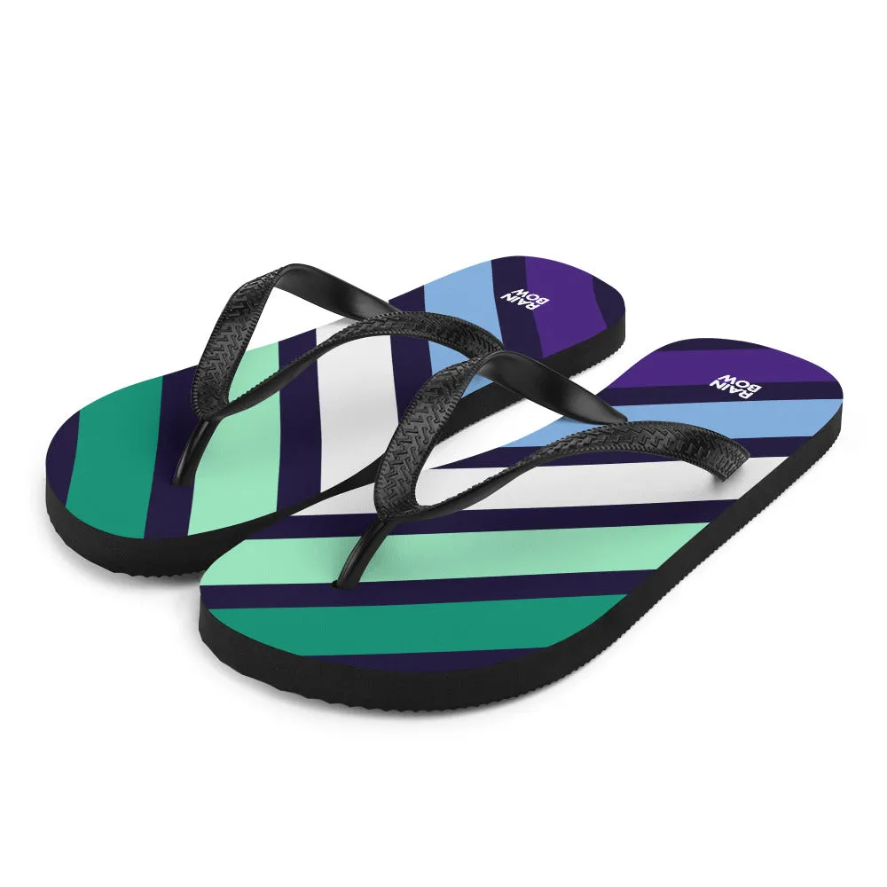 Gay Men's Diagonal Stripes Flip-Flops