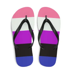 Gender Fluid Flag Flip-Flops