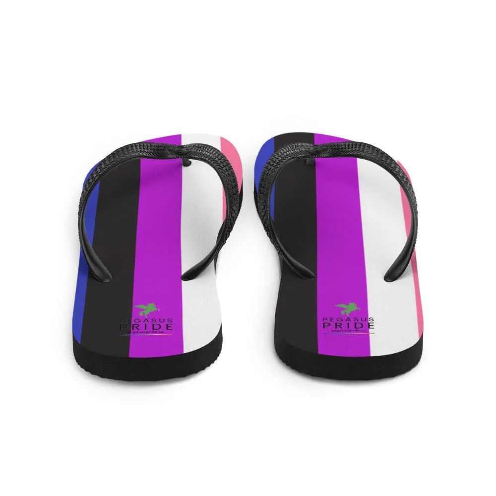 Genderfluid Pride Flag Flip-Flop Sandals