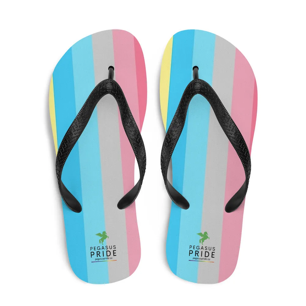 Genderflux Pride Flag Flip-Flops Sandals