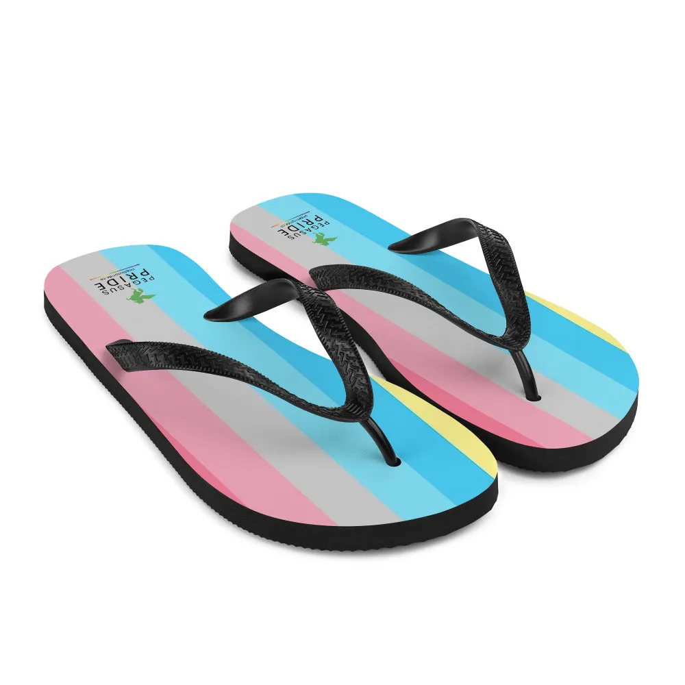 Genderflux Pride Flag Flip-Flops Sandals