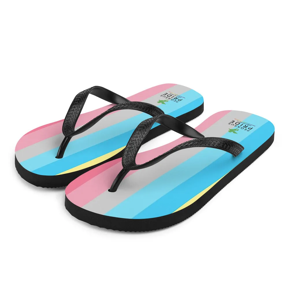 Genderflux Pride Flag Flip-Flops Sandals