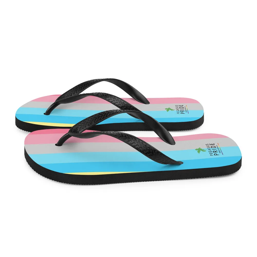 Genderflux Pride Flag Flip-Flops Sandals