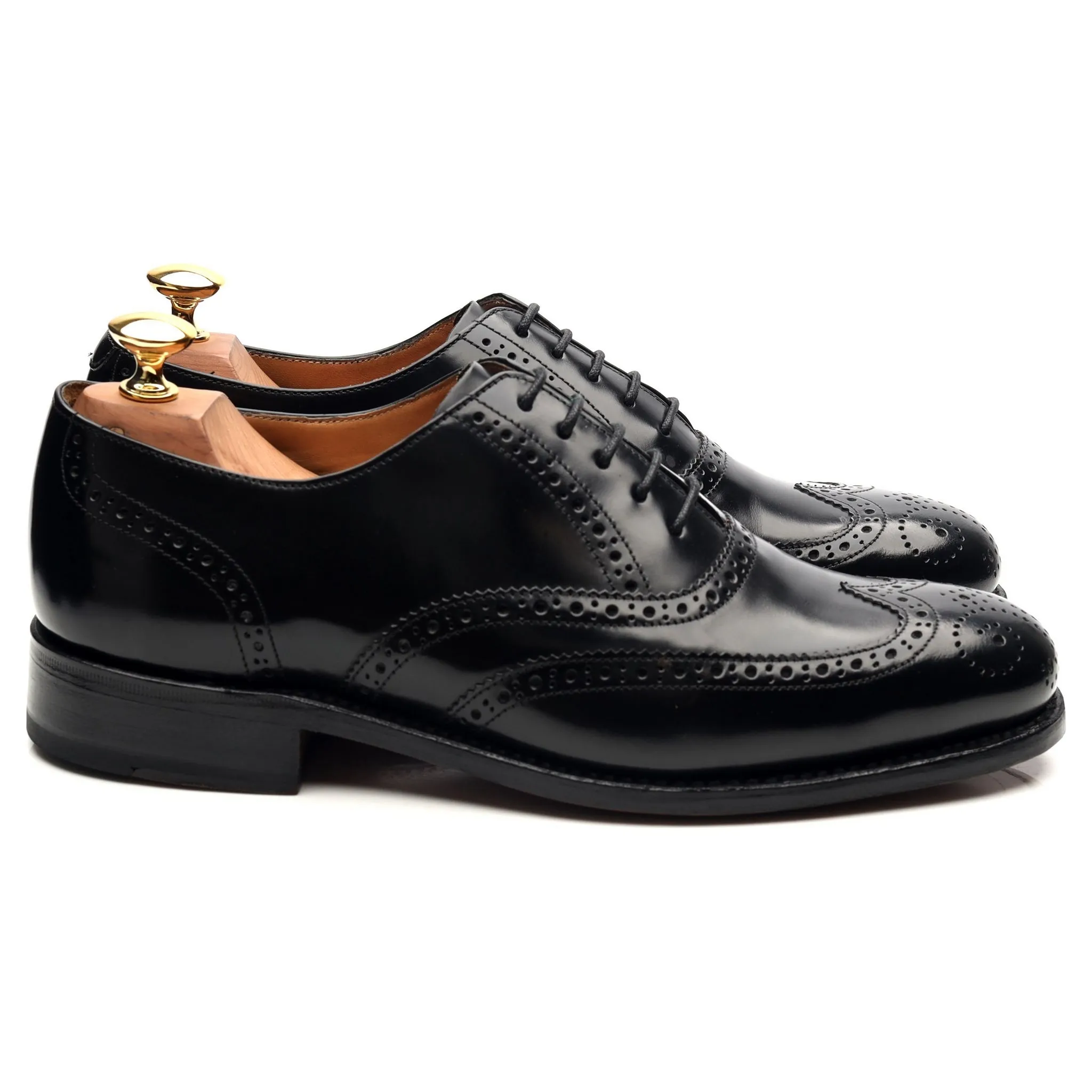 George Webb Black Leather Oxford Brogues UK 6.5 G