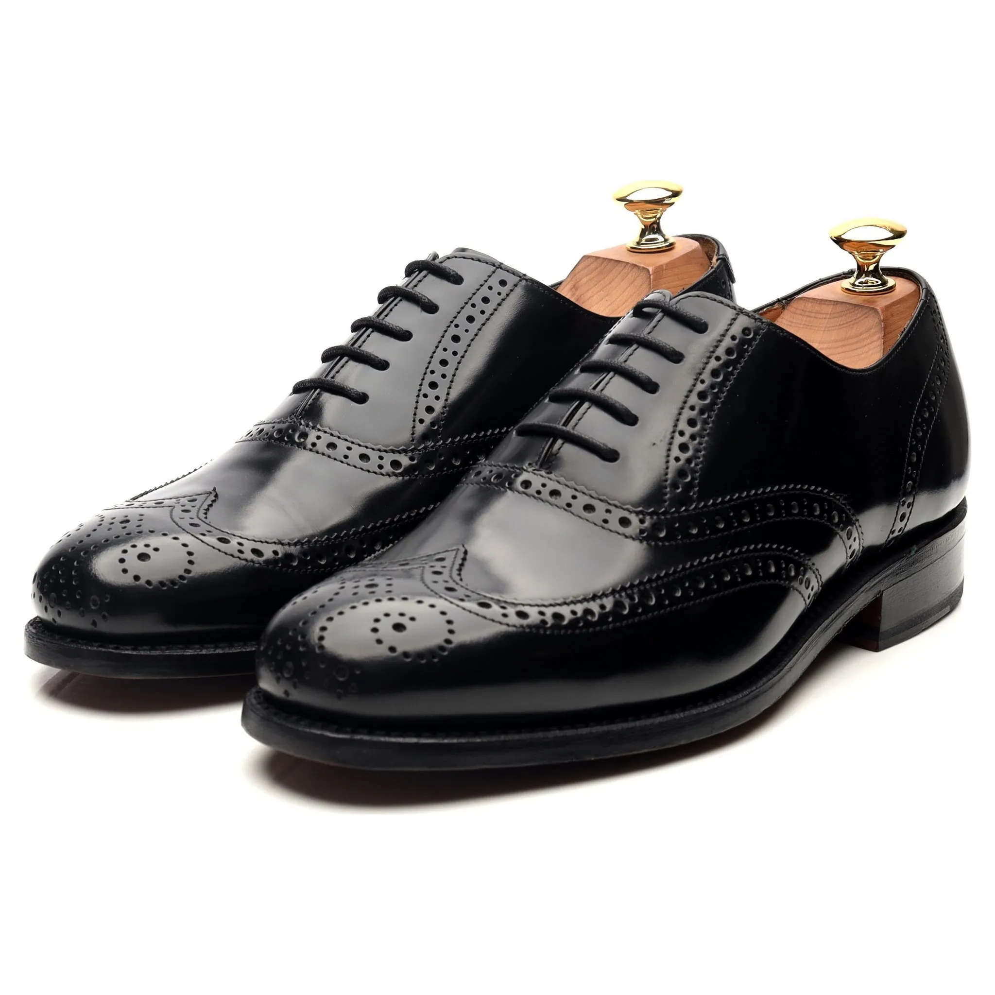 George Webb Black Leather Oxford Brogues UK 6.5 G