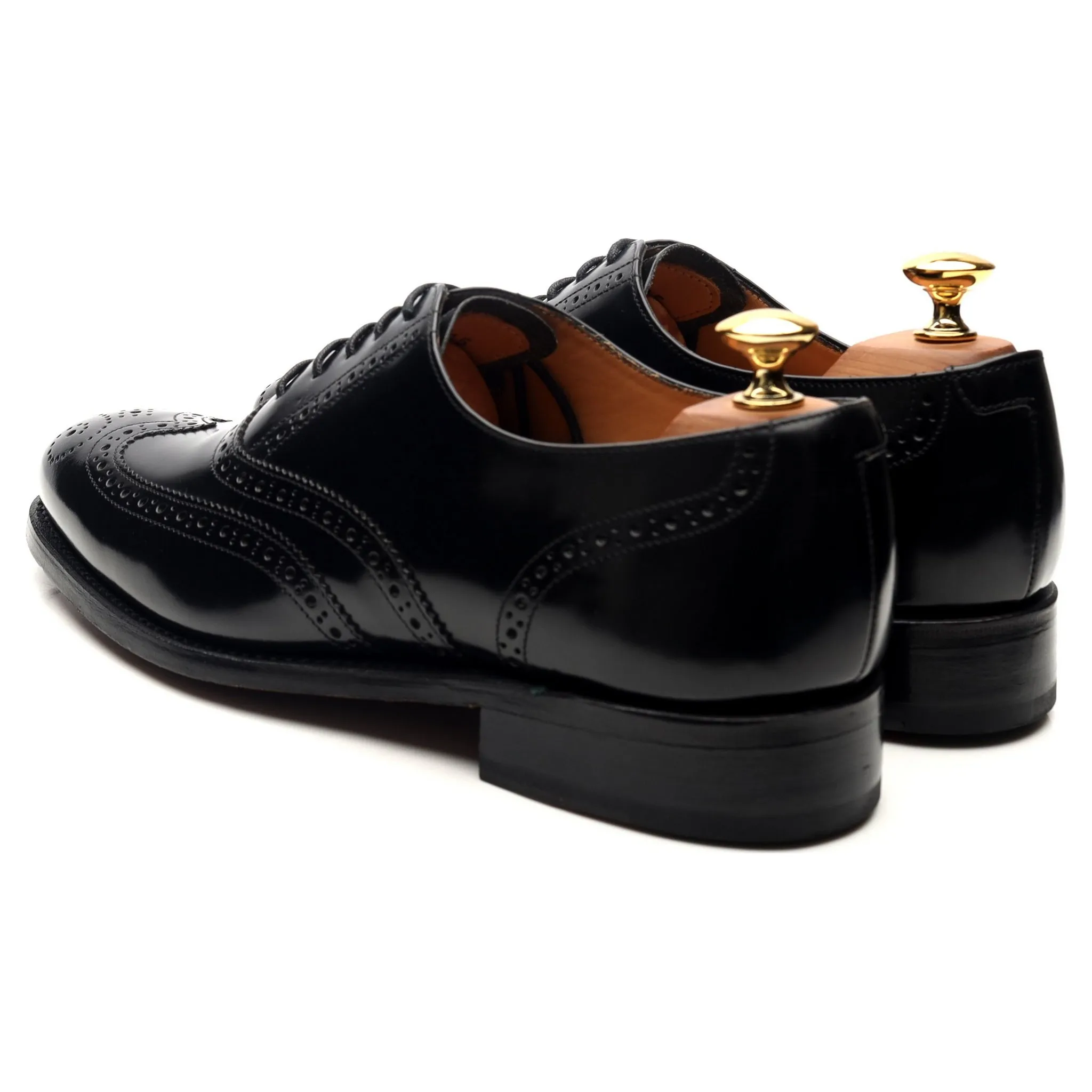 George Webb Black Leather Oxford Brogues UK 6.5 G