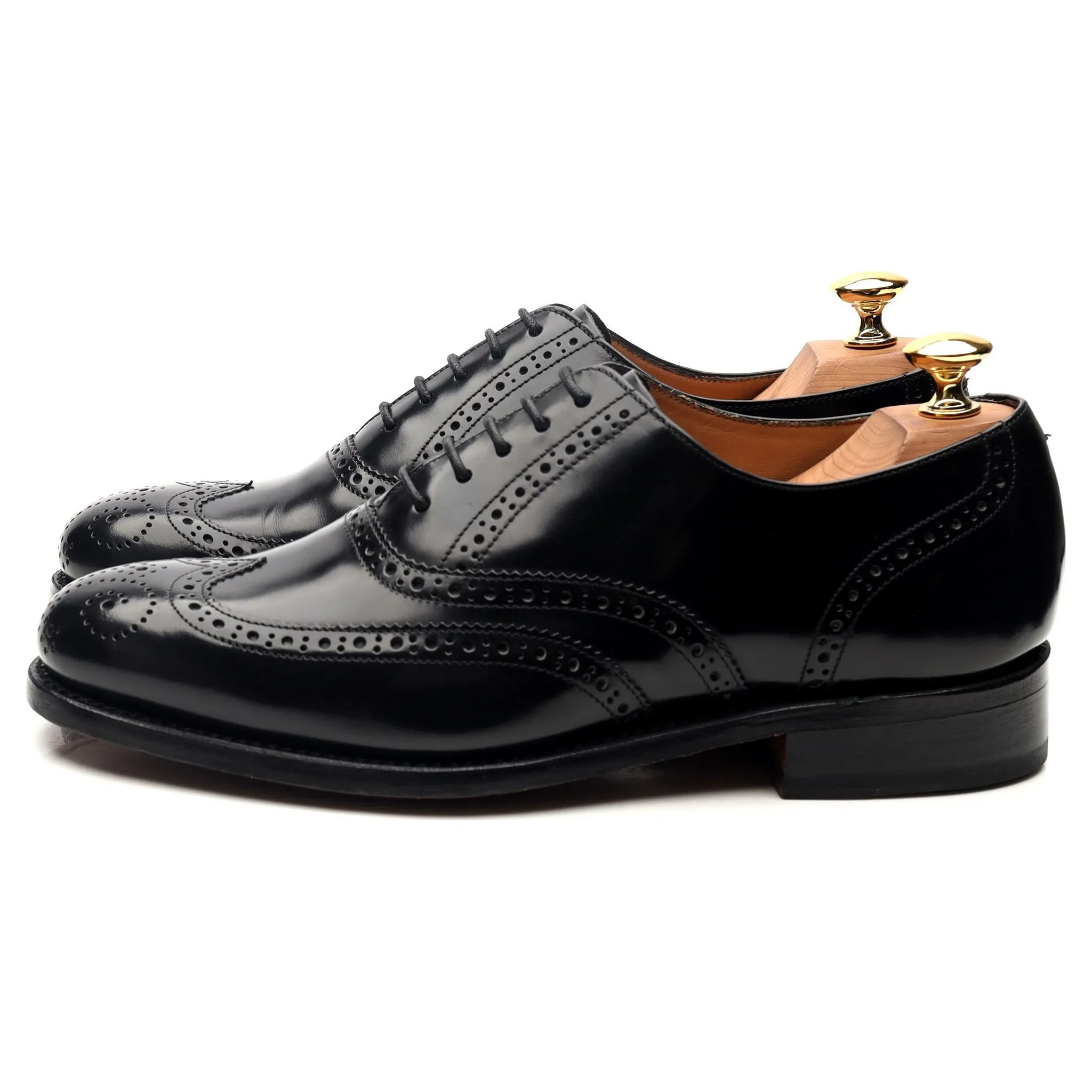 George Webb Black Leather Oxford Brogues UK 6.5 G