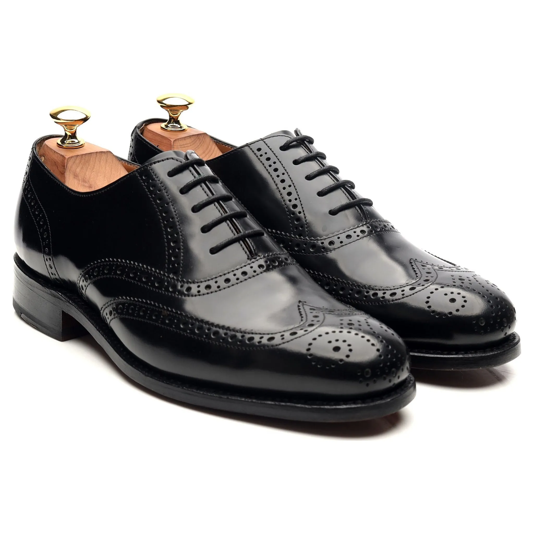 George Webb Black Leather Oxford Brogues UK 6.5 G