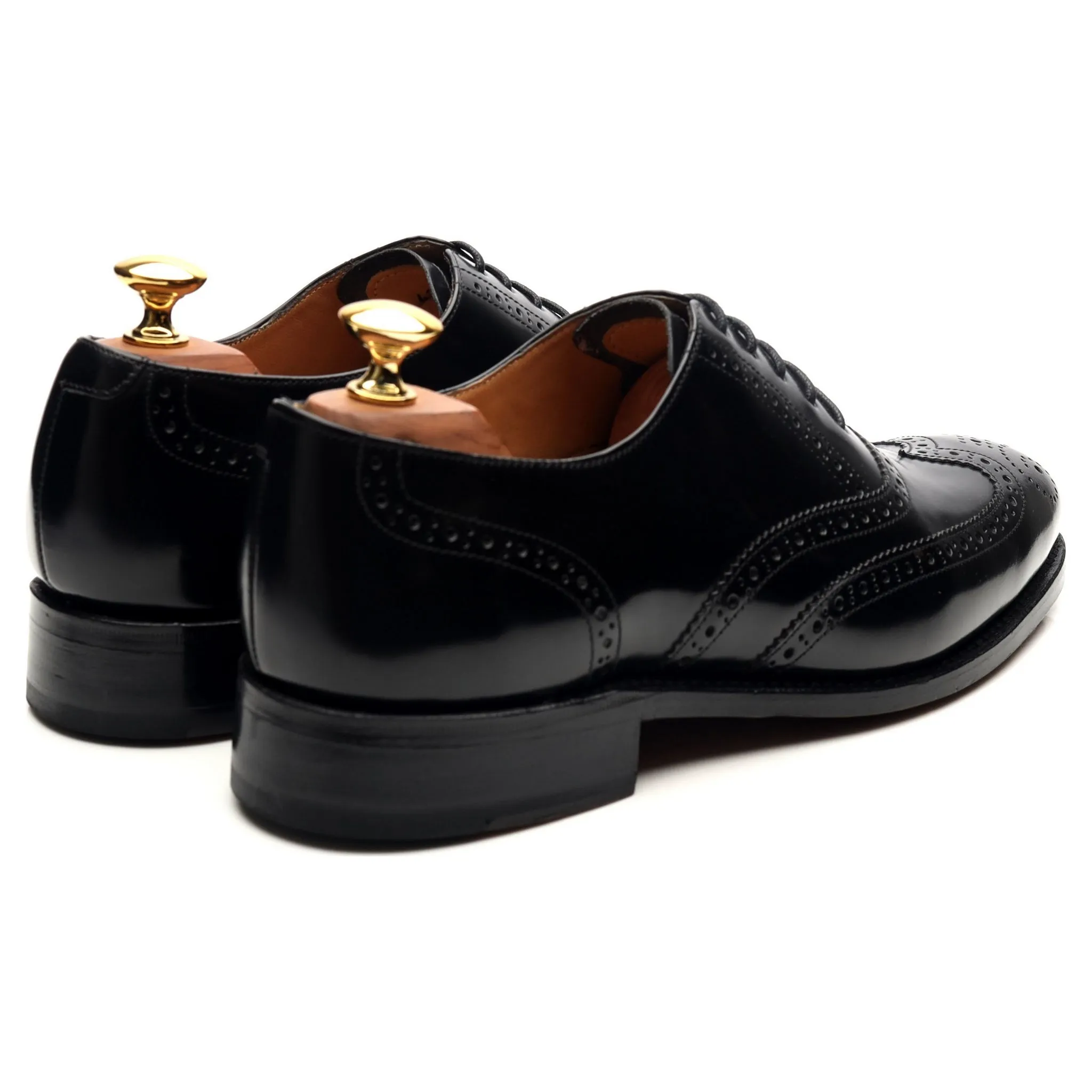 George Webb Black Leather Oxford Brogues UK 6.5 G