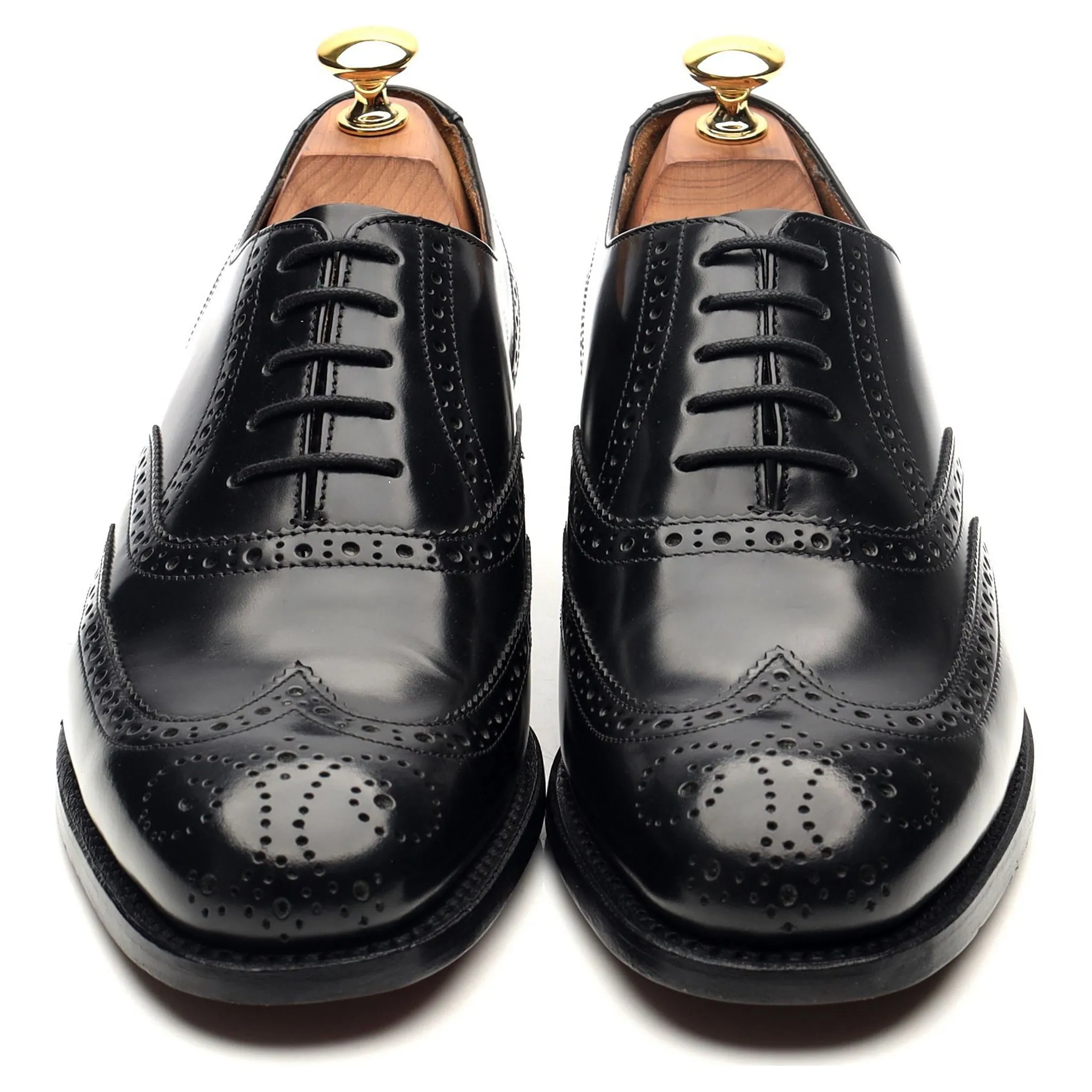 George Webb Black Leather Oxford Brogues UK 6.5 G