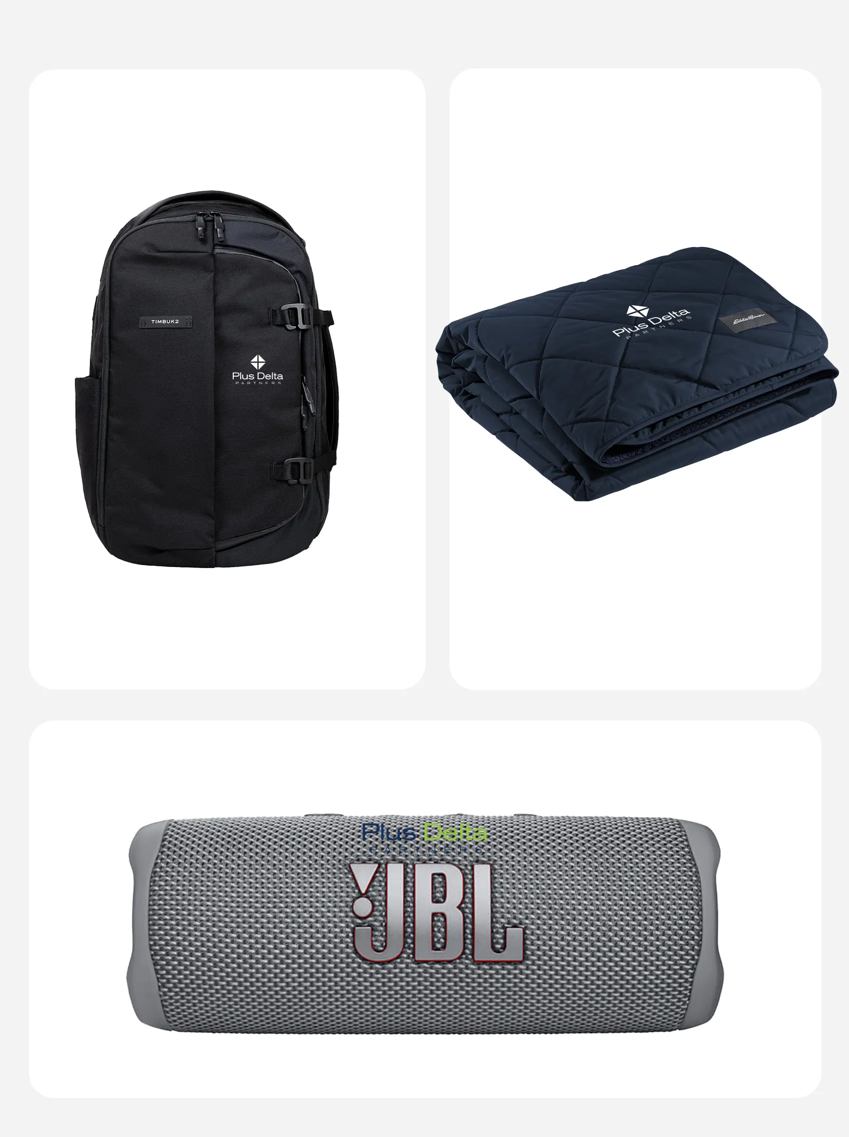 Gift Set 5: Timbuk2 Never Check Backpack, Jet Black [Plus Delta Partners]