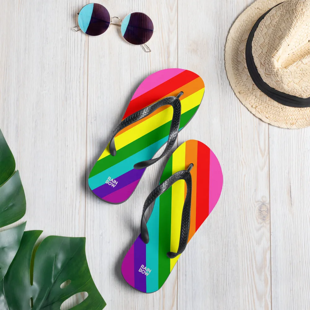 Gilbert Baker Original Pride Flag Flip-Flops