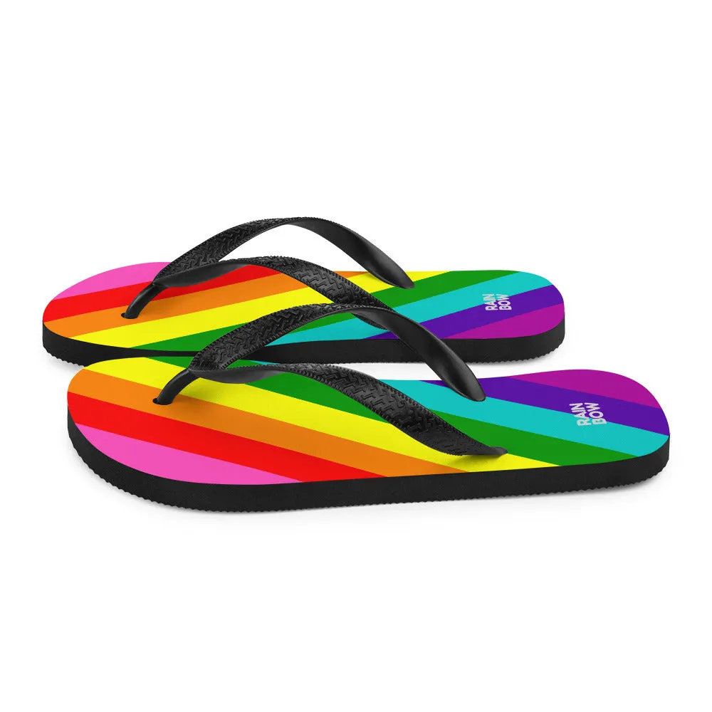 Gilbert Baker Original Pride Flag Flip-Flops