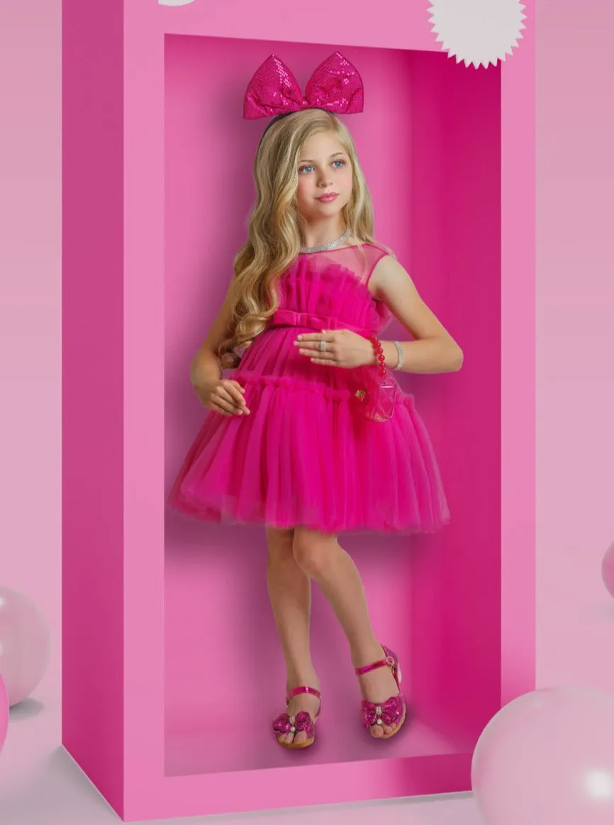 Girls Life-Size Barbie Girl Tulle Dress Costume