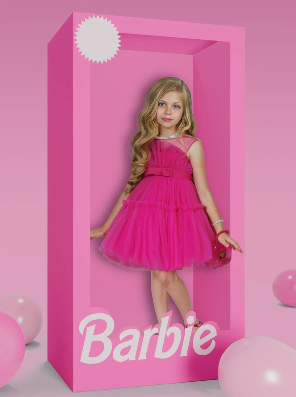 Girls Life-Size Barbie Girl Tulle Dress Costume