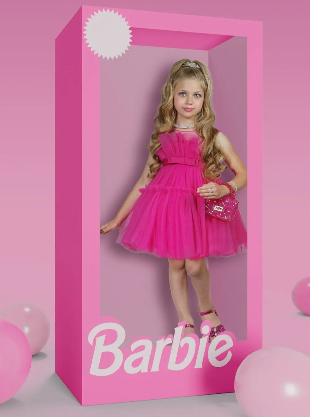 Girls Life-Size Barbie Girl Tulle Dress Costume