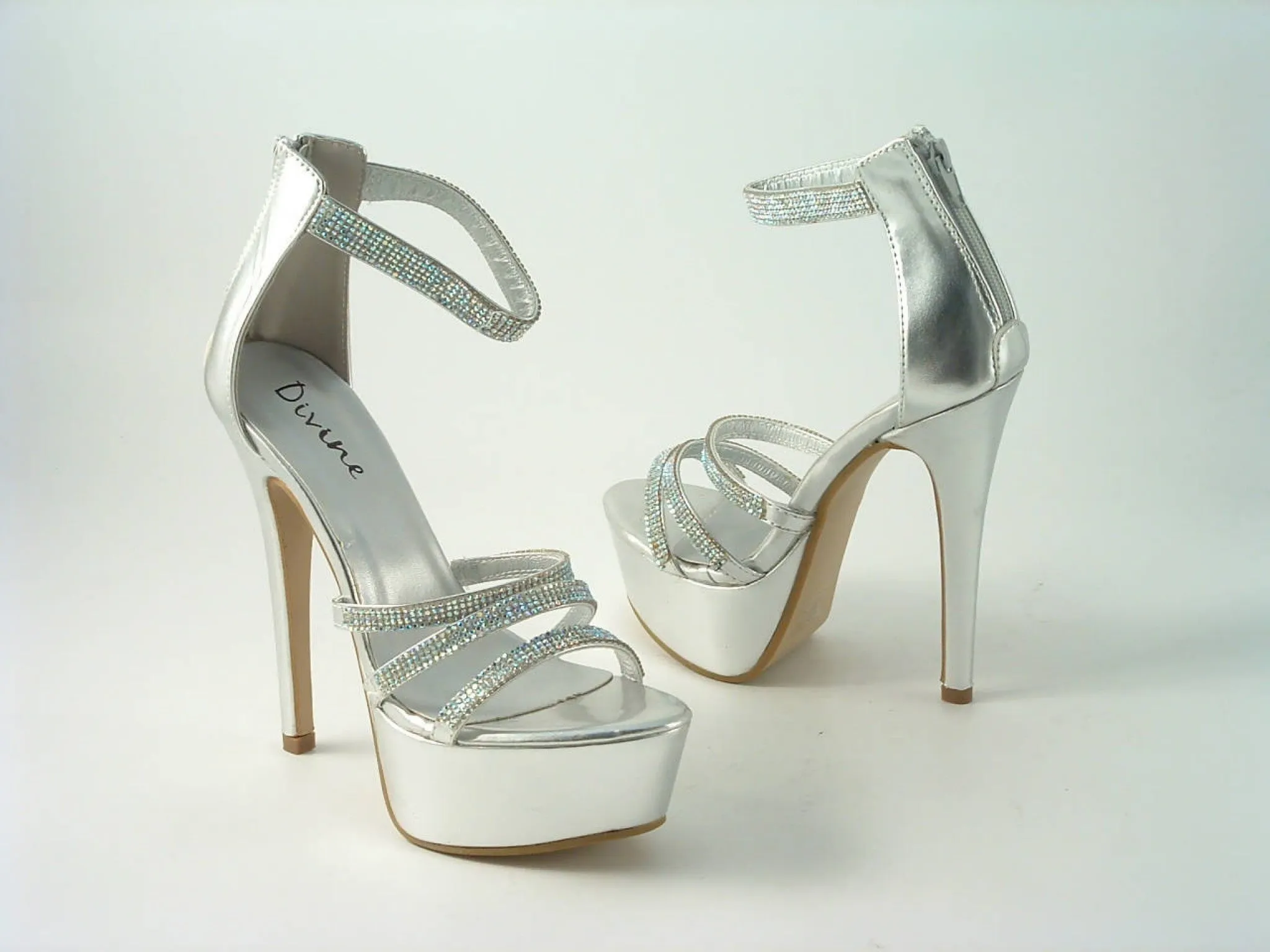 Glitz Shoes Divine Tall Diamante Platform