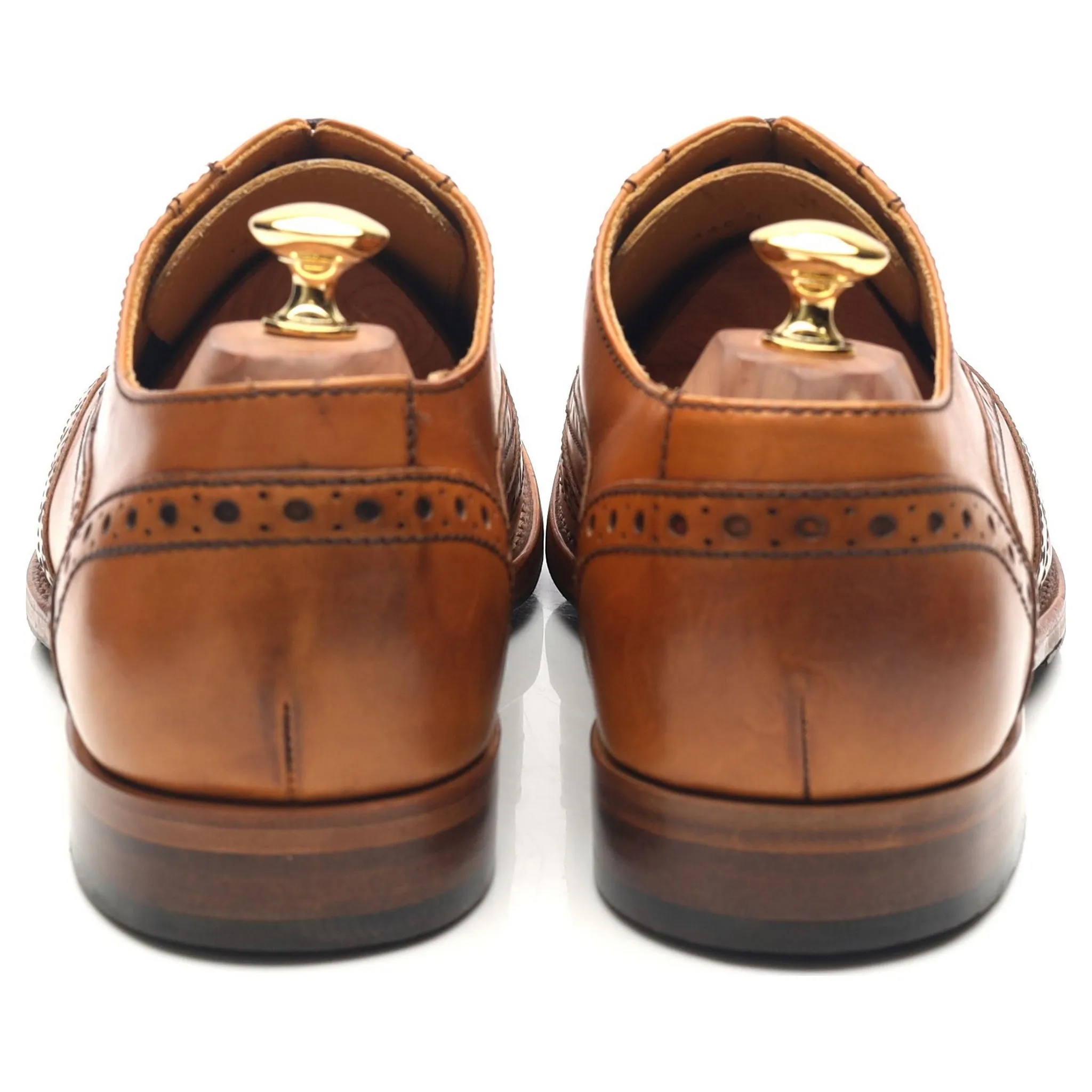 'Grant' Tan Brown Leather Brogues UK 10 F