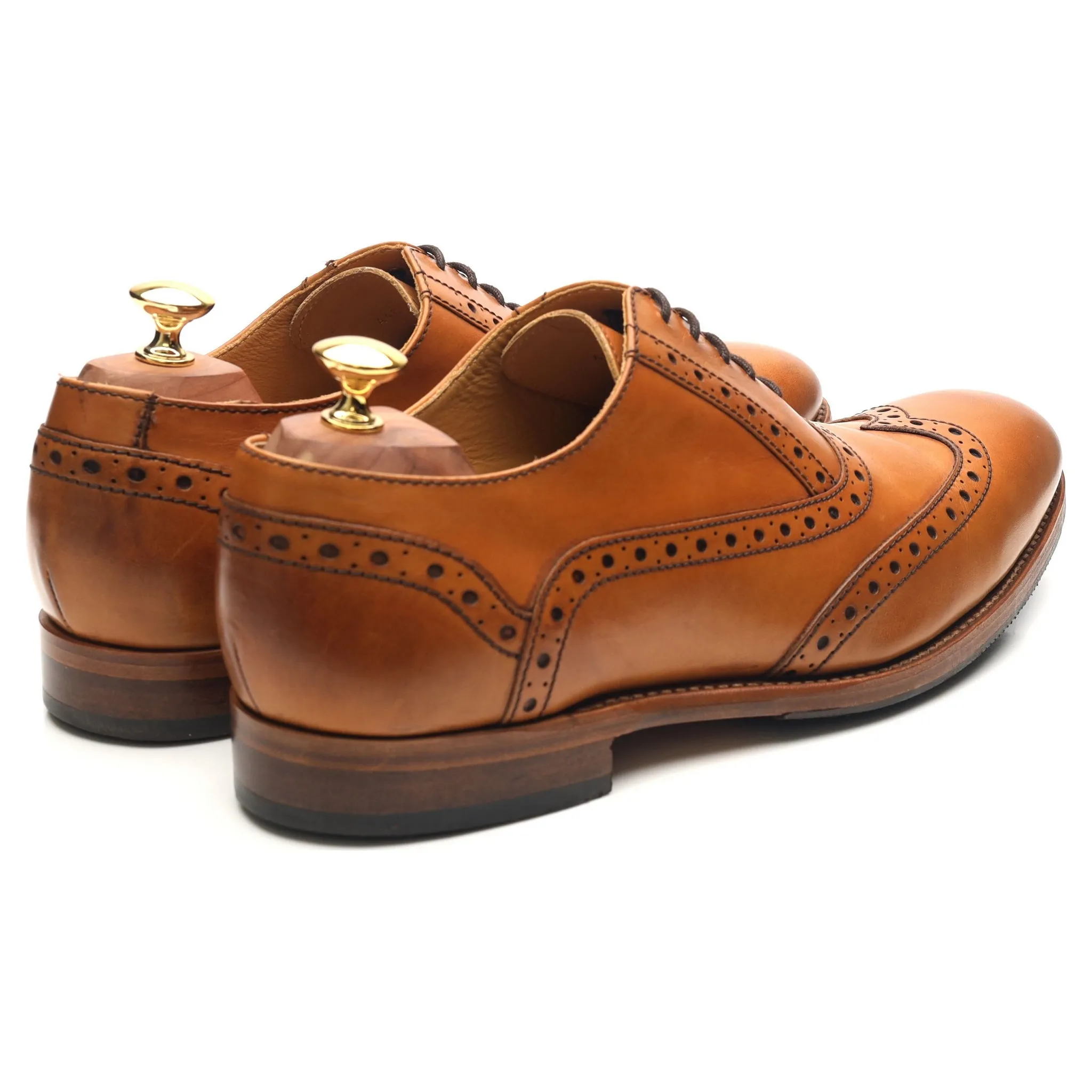 'Grant' Tan Brown Leather Brogues UK 10 F