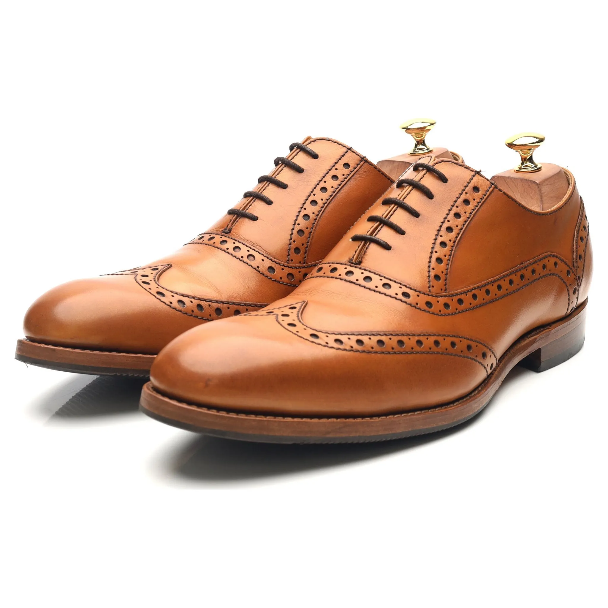 'Grant' Tan Brown Leather Brogues UK 10 F