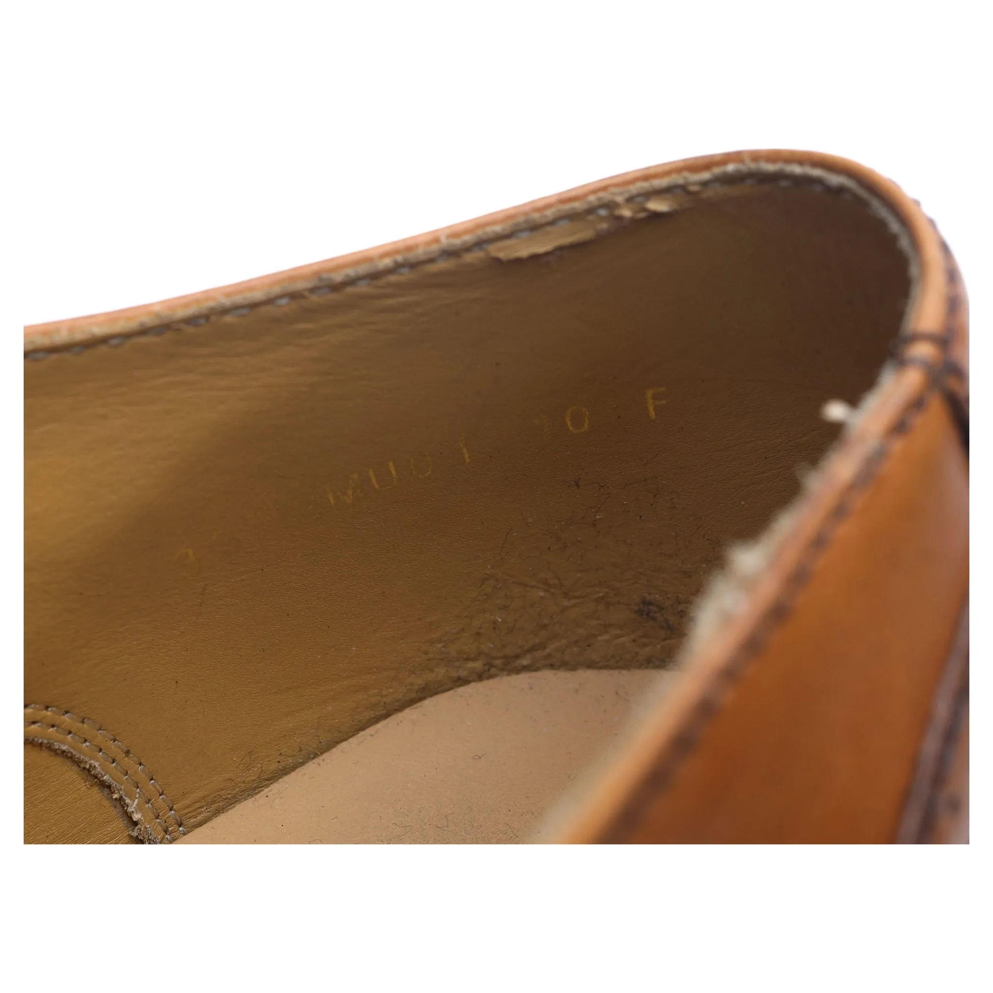 'Grant' Tan Brown Leather Brogues UK 10 F