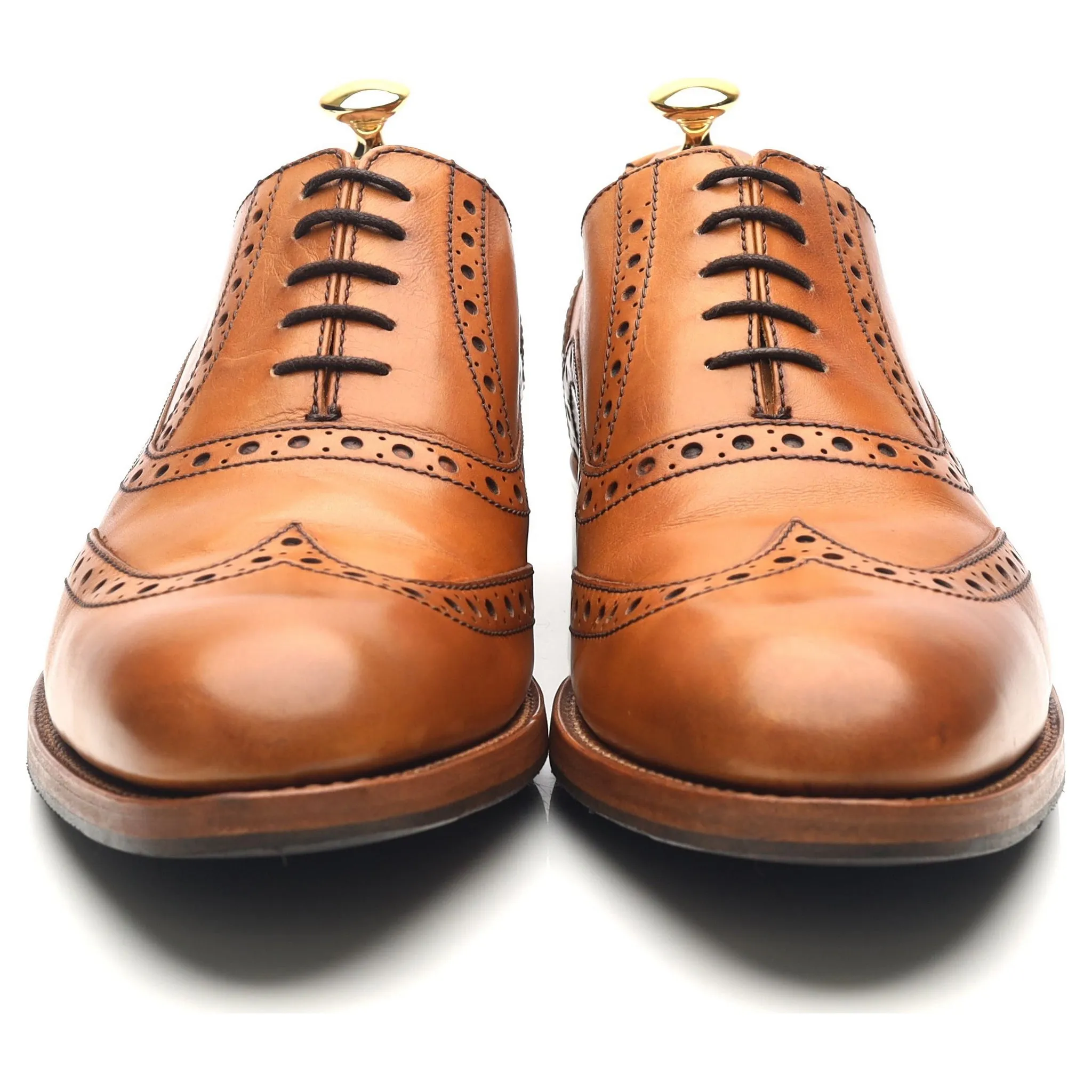 'Grant' Tan Brown Leather Brogues UK 10 F