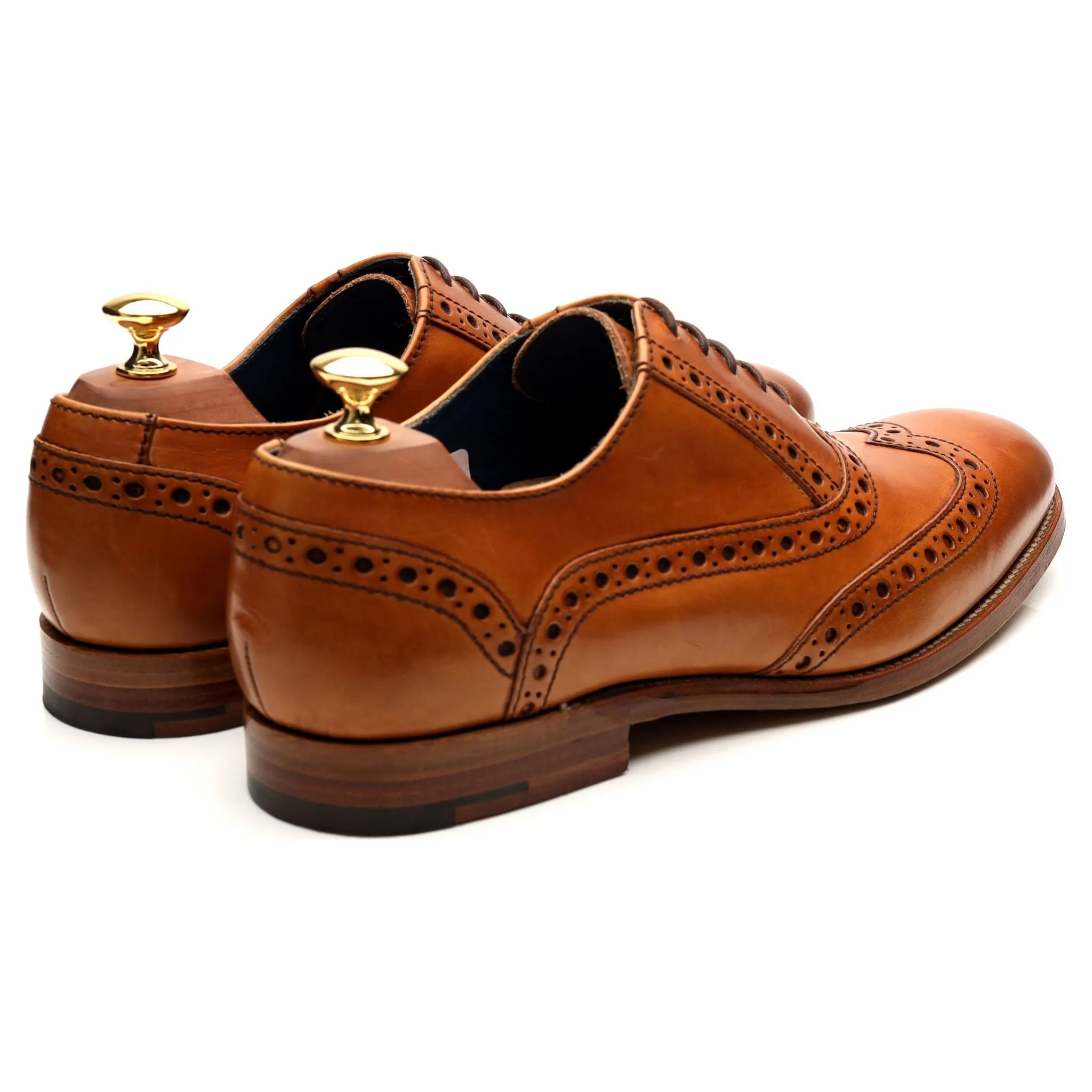 'Grant' Tan Brown Leather Brogues UK 9 F