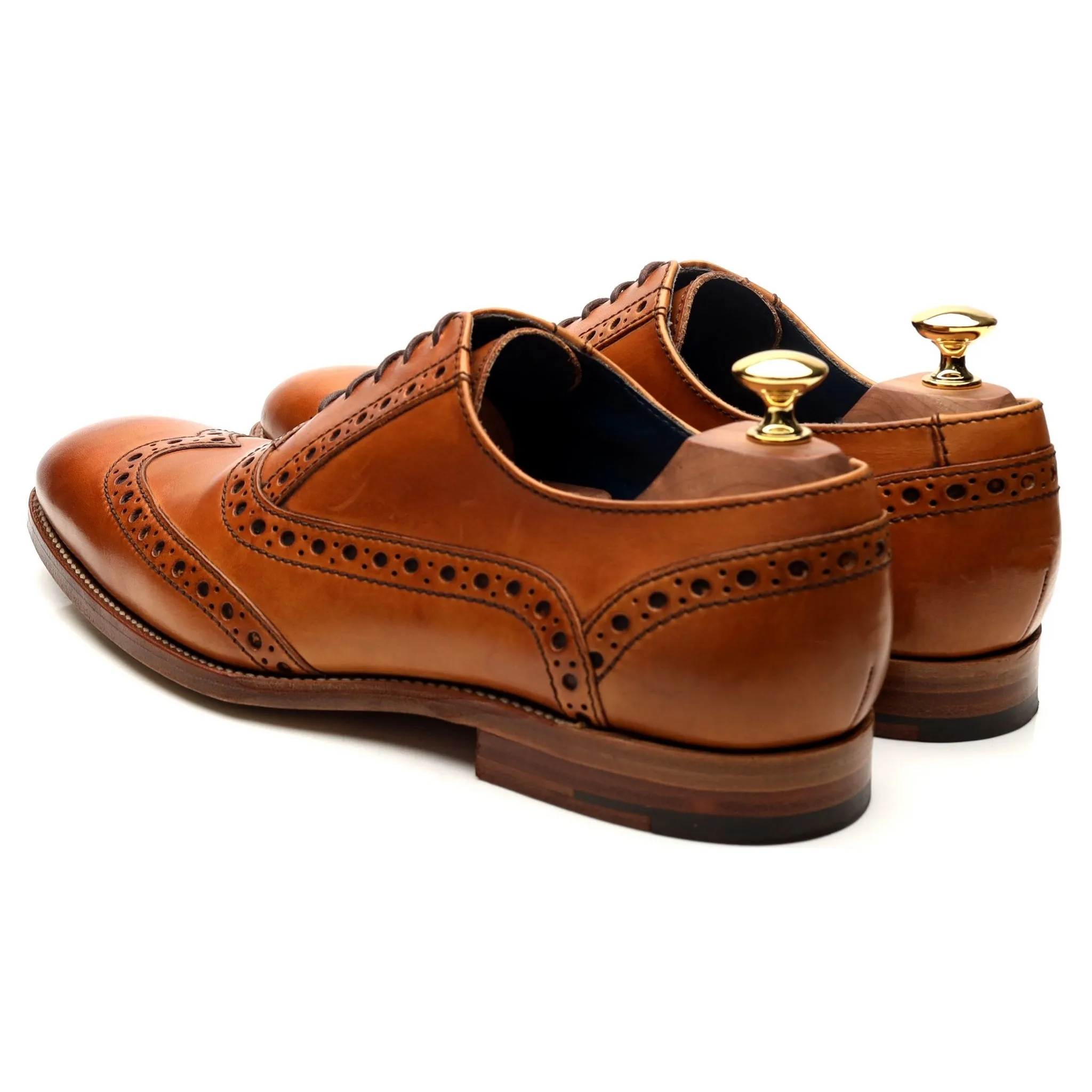 'Grant' Tan Brown Leather Brogues UK 9 F