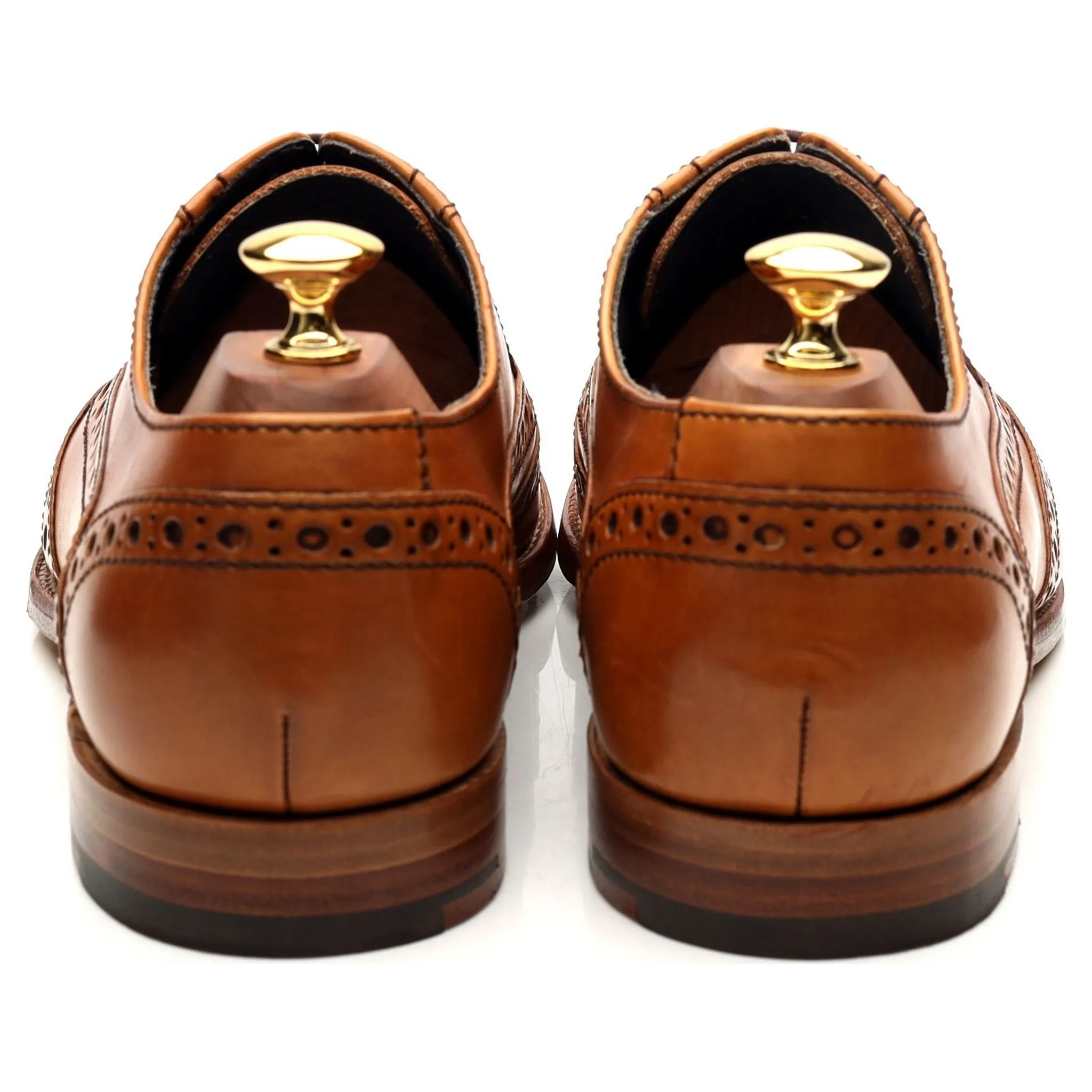 'Grant' Tan Brown Leather Brogues UK 9 F