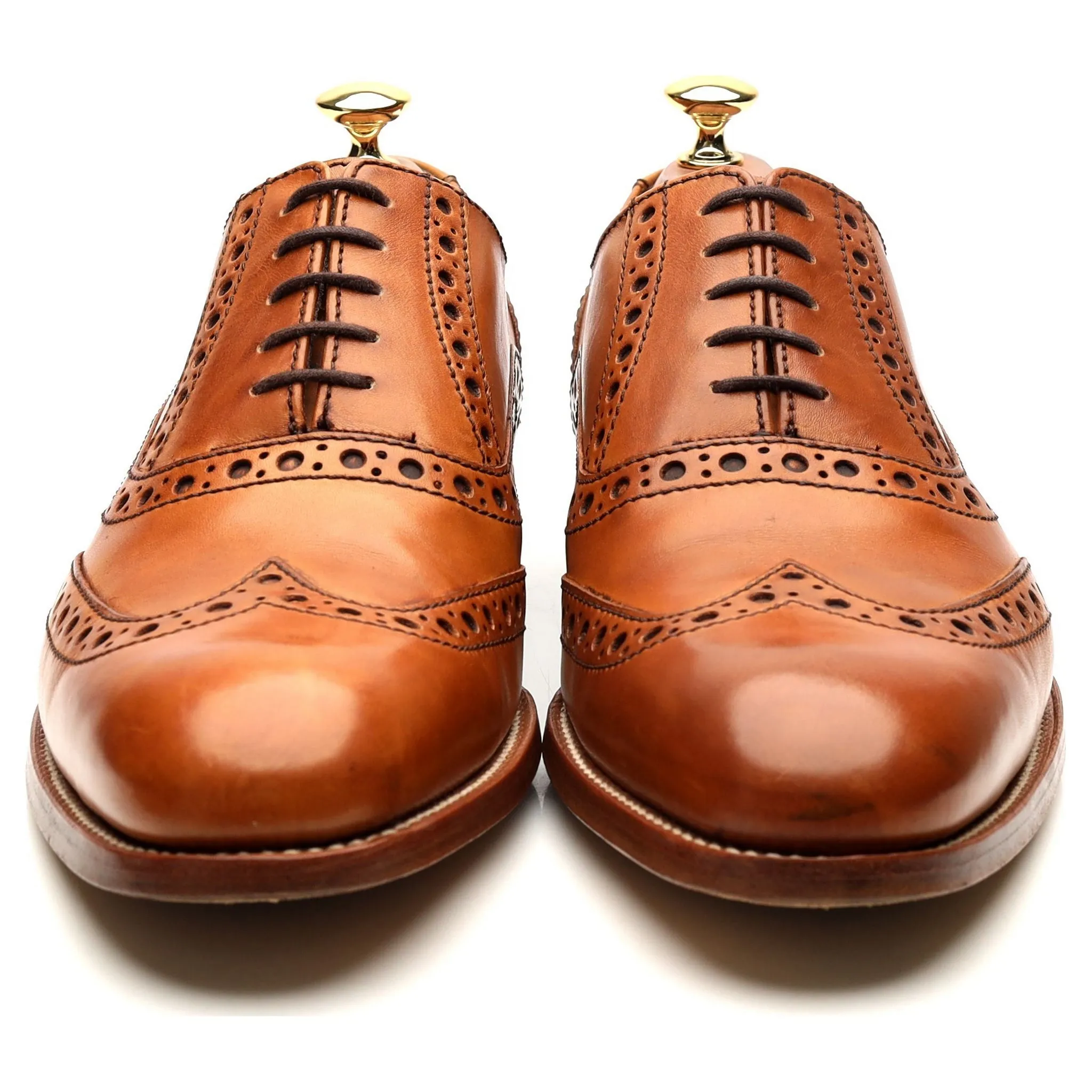 'Grant' Tan Brown Leather Brogues UK 9 F