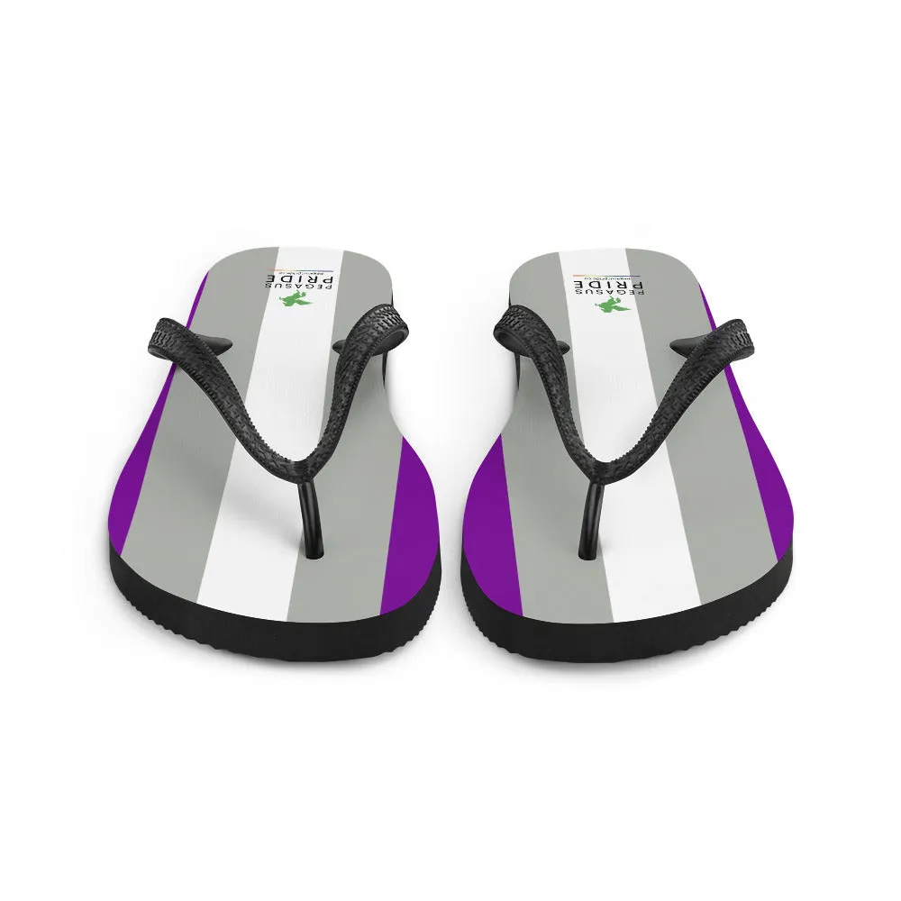 Greysexual Pride Flag Flip-Flops Sandals