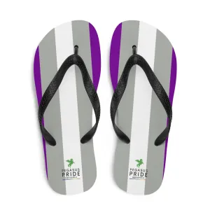 Greysexual Pride Flag Flip-Flops Sandals