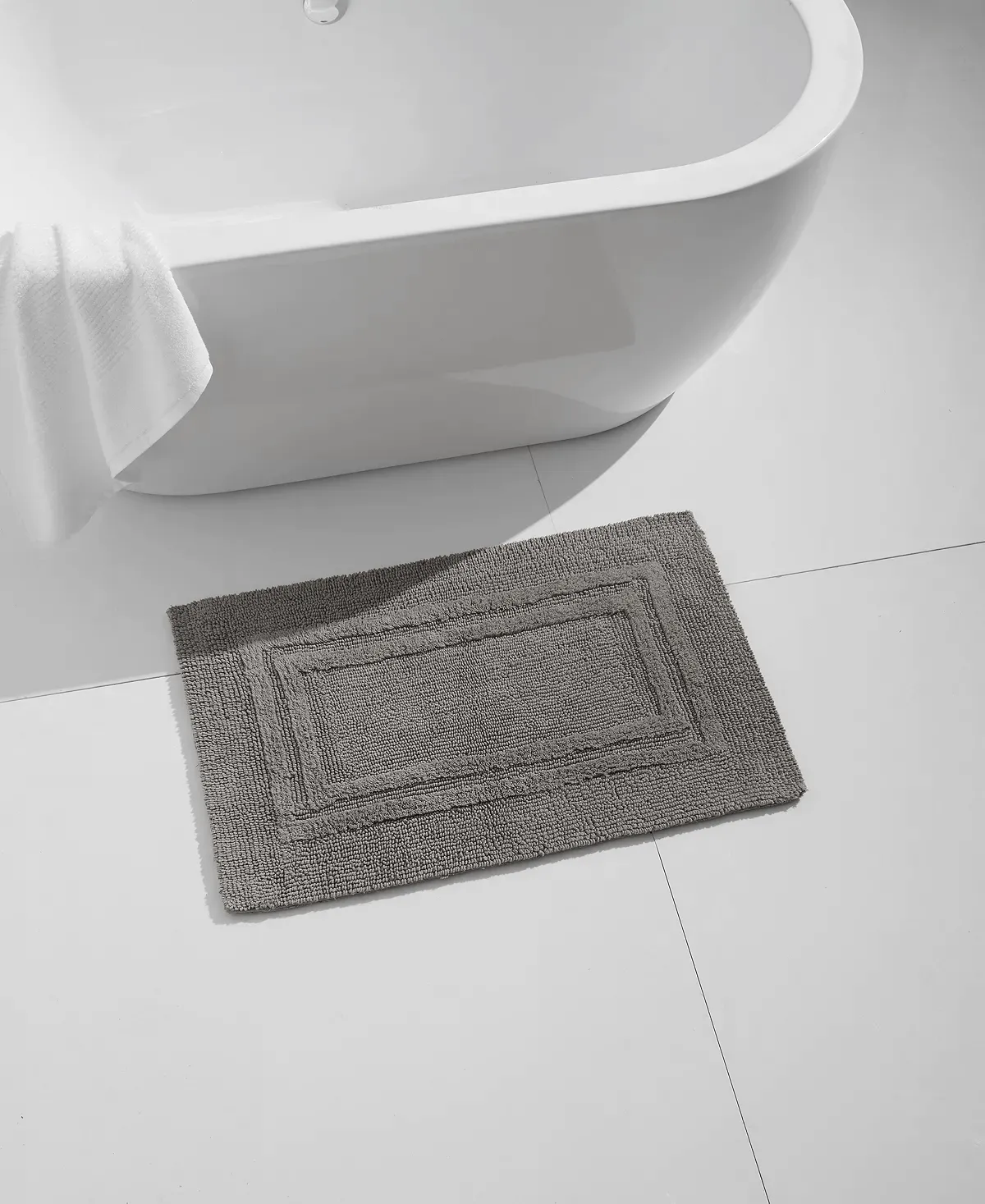 H&B Reversible Cotton Bath Rug 50 x 80 cm