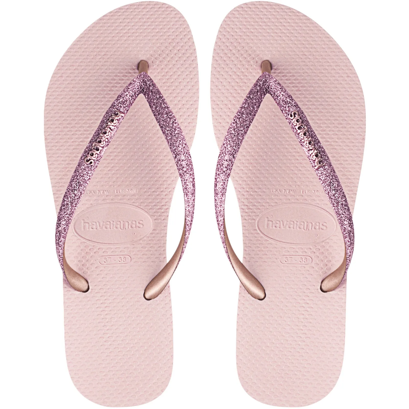 Havaianas Slim Glitter Womens Flip Flops - 6/7UK