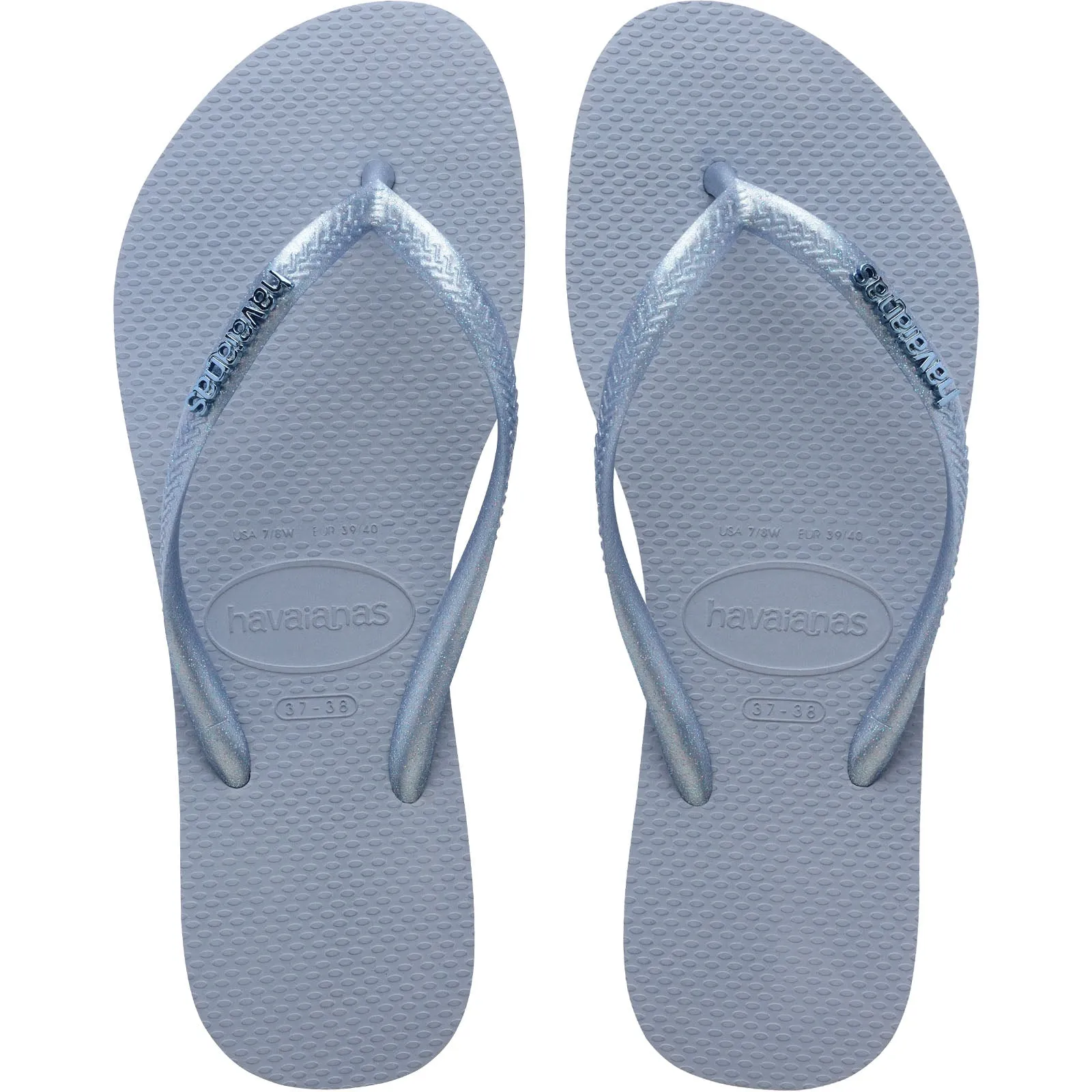 Havaianas Slim Logo Metallic Flip Flops